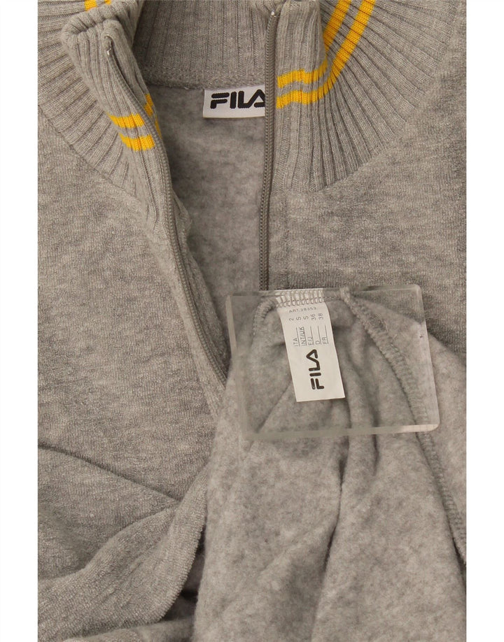 Damski sweter typu oversize Fila o długim kroju, UK 10, mały, szary, bawełniany