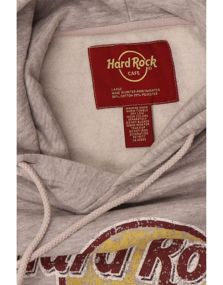 Męski sweter z kapturem Hard Rock Cafe Amsterdam z grafiką, duży, szary poliester