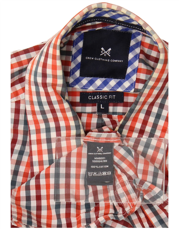 Crew Clothing Męska koszula o klasycznym kroju, duża, wielokolorowa bawełniana kratka