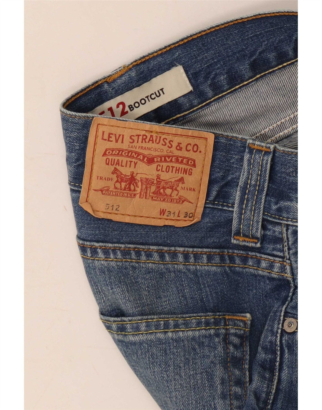Męskie spodenki jeansowe Levi's 512 W31 średni niebieski