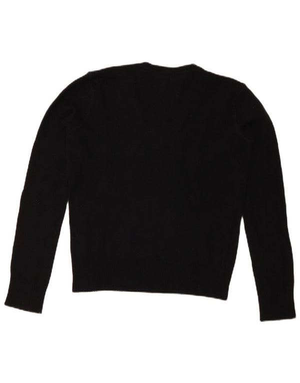 Damski sweter Armani Jeans z dekoltem w kształcie litery V, UK 12, średni czarny