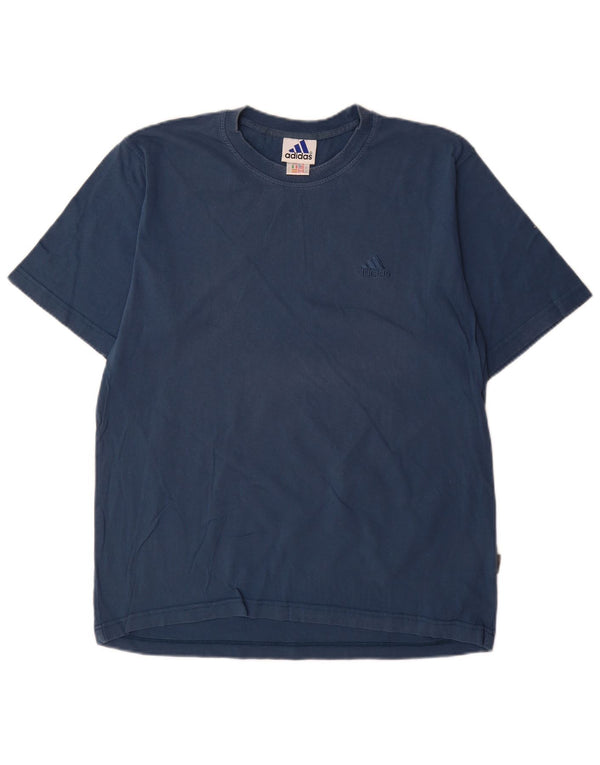 Adidas Mens T-Shirt Top UK 40/42 Medium Navy Blue Cotton