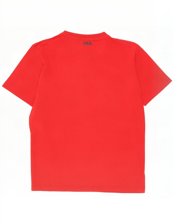 Fila Mens Graphic T-Shirt Top Medium Red Cotton