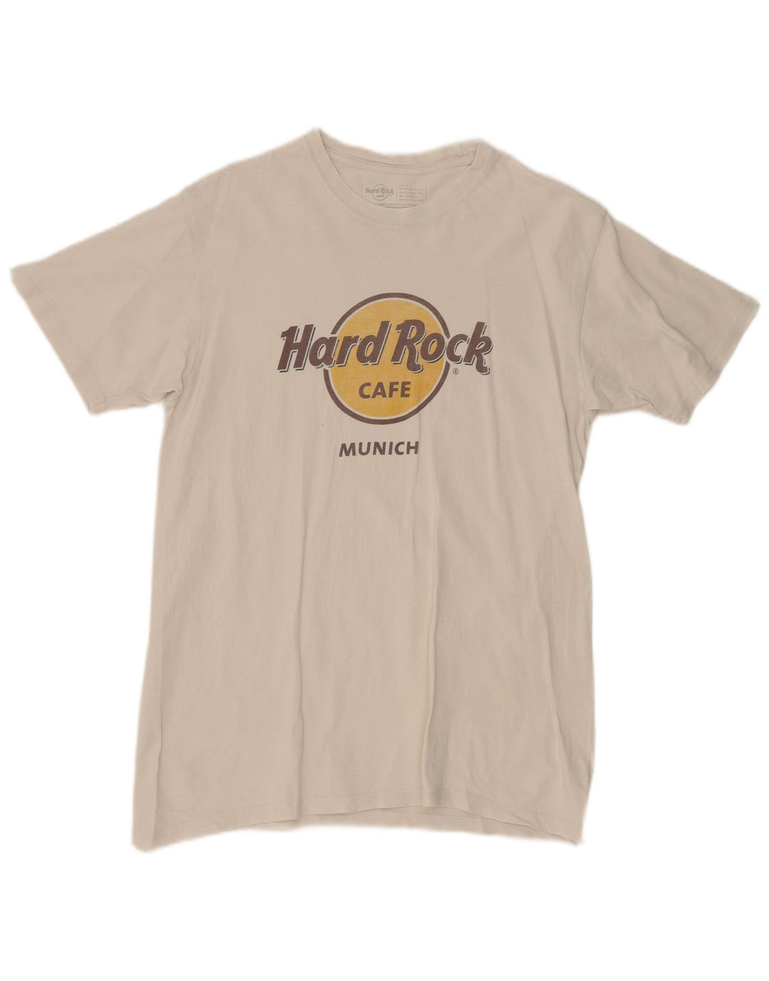 Męska koszulka z grafiką Hard Rock Cafe Monachium, średnia, biała bawełna