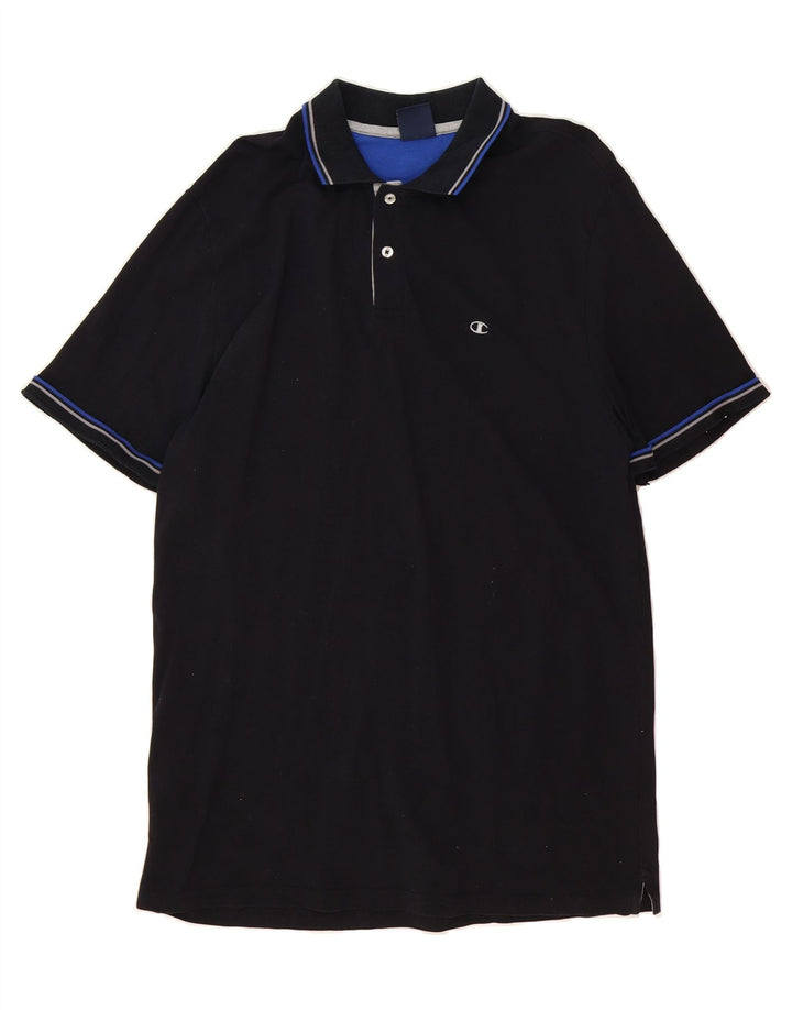 CHAMPION Mens Polo Shirt 3XL Black Cotton Vintage Champion and Second-Hand Champion from Messina Hembry 