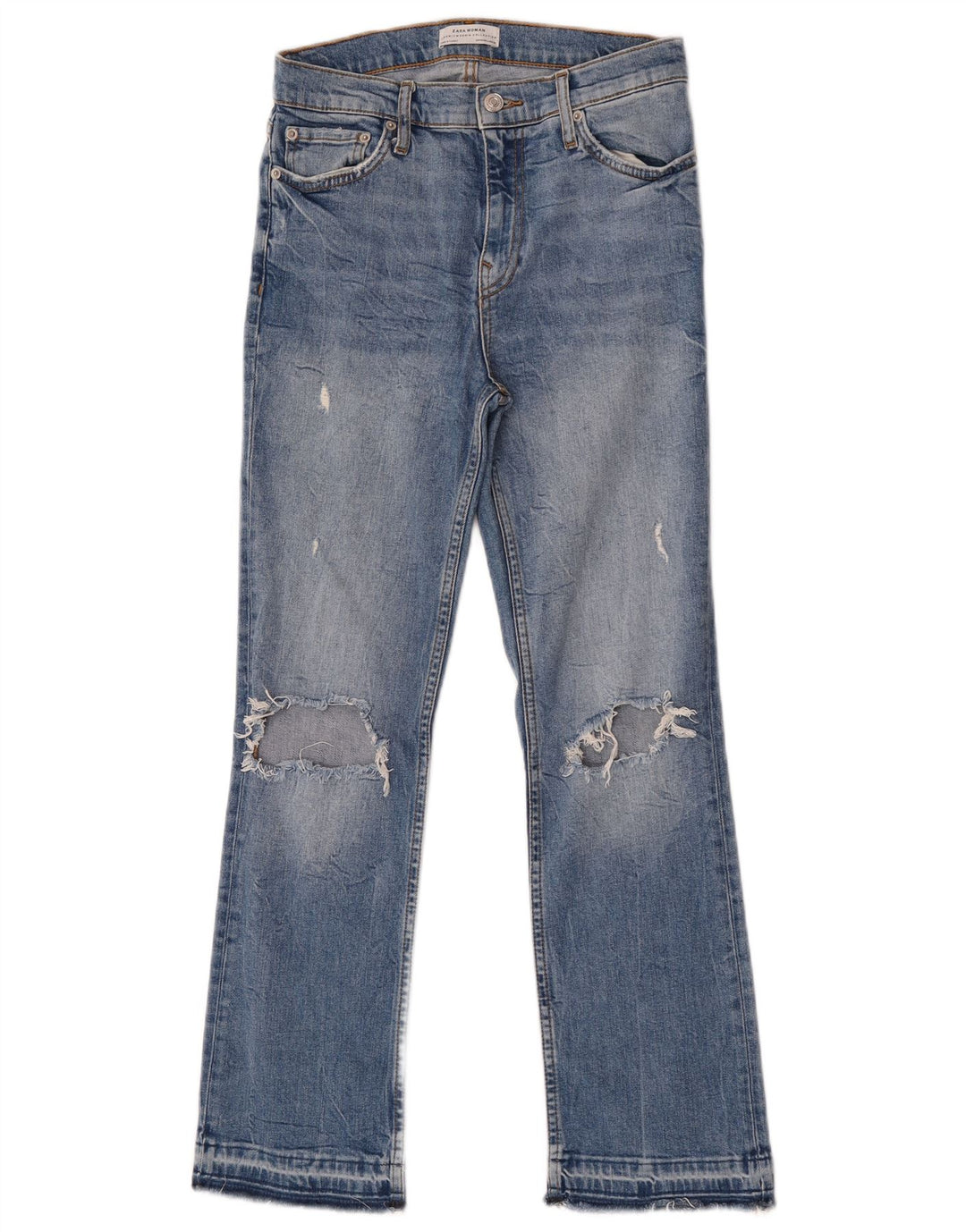 Damskie dżinsy Zara Bootcut EU 36 XS W26 L27 Niebieskie