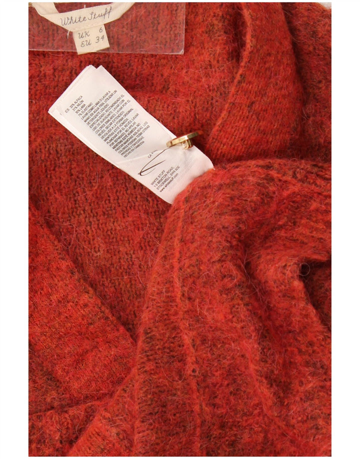 Damski sweter oversize White Stuff UK 6 XS w kolorze czerwonym z plamkami