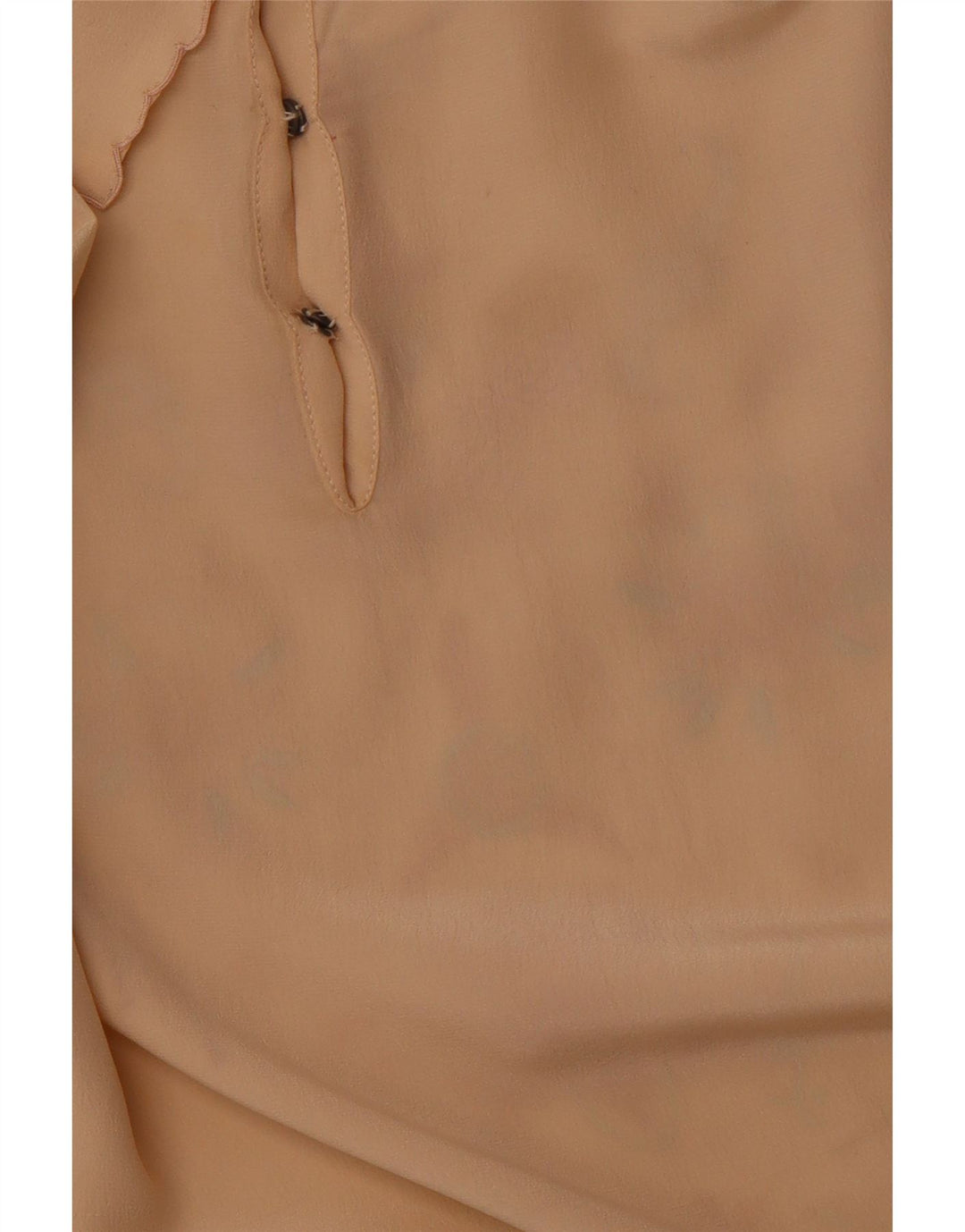 Damska bluzka koszulowa z długim rękawem VINTAGE EU 36 Mała beżowa z kwiatowym jedwabiem