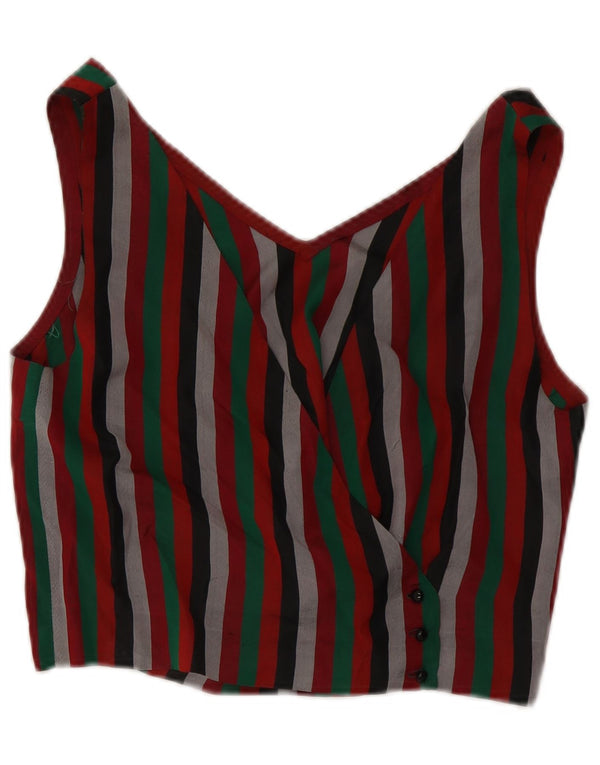 Damska bluzka koszulowa VINTAGE UK 12 w średnie, wielokolorowe paski