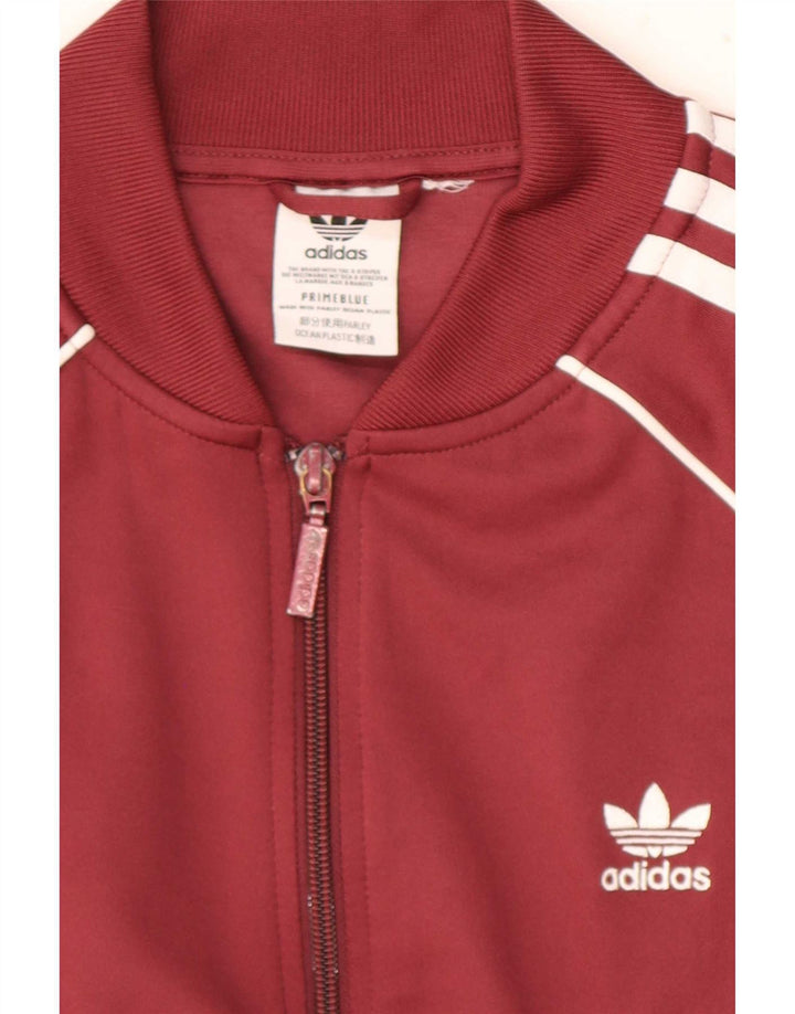 Adidas Męska bluza dresowa, mała, bordowa