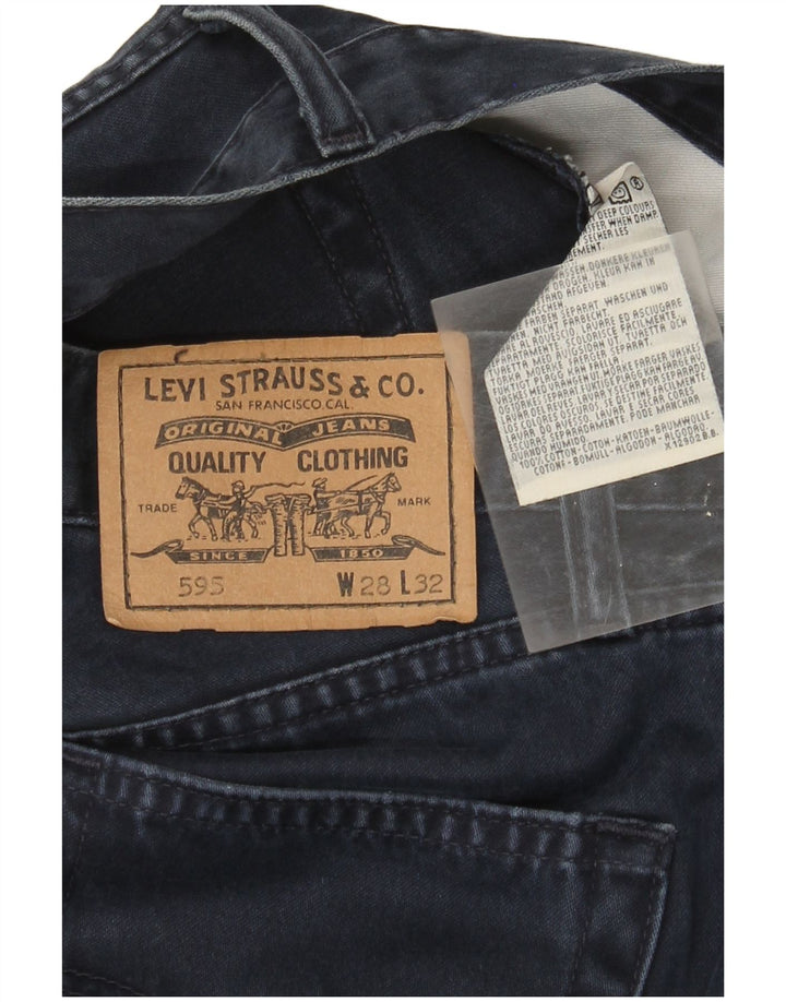 Damskie dżinsy Levi's 595 Straight W28 L29 Granatowa bawełna