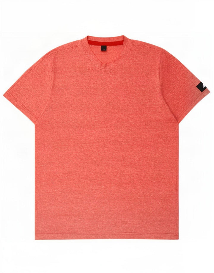 Adidas Męski T-Shirt Top Duży Różowy Nakrapiany Poliester