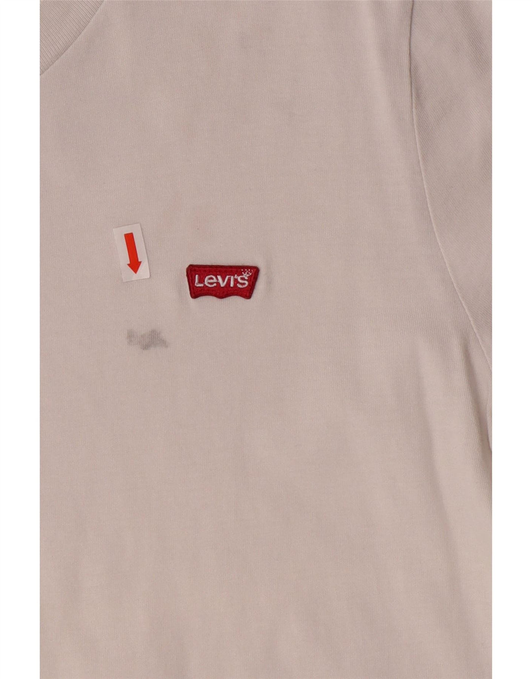 LEVI'S Womens T-Shirt Top UK 12 Medium White Vintage Levi's and Second-Hand Levi's from Messina Hembry 