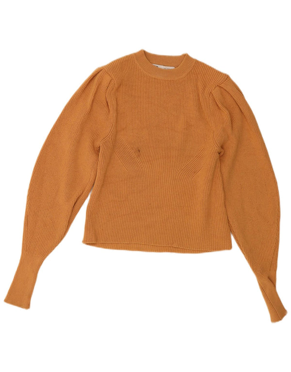 Damski sweter z okrągłym dekoltem Zara UK 10 Small Brown Wiskoza