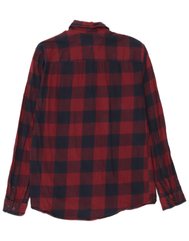 Koszula flanelowa męska Jack & Jones o regularnym kroju, średnia czerwona bawełniana kratka