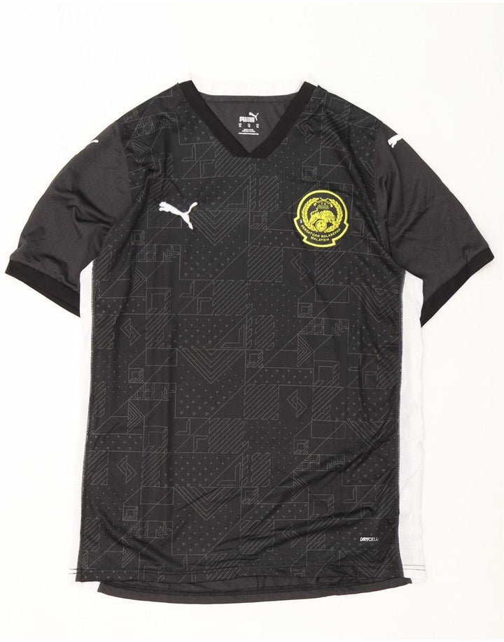Męska koszulka z grafiką Puma, top XL, czarny, geometryczny poliester