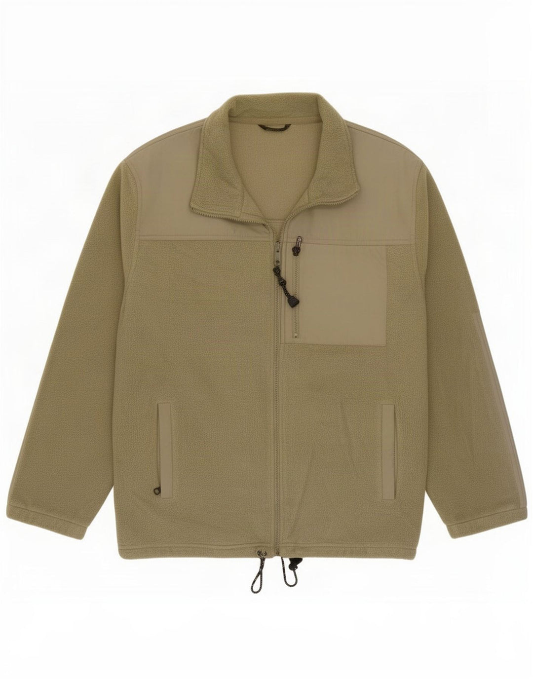 Marks & Spencer Męska kurtka polarowa o luźnym kroju, średni khaki, poliester