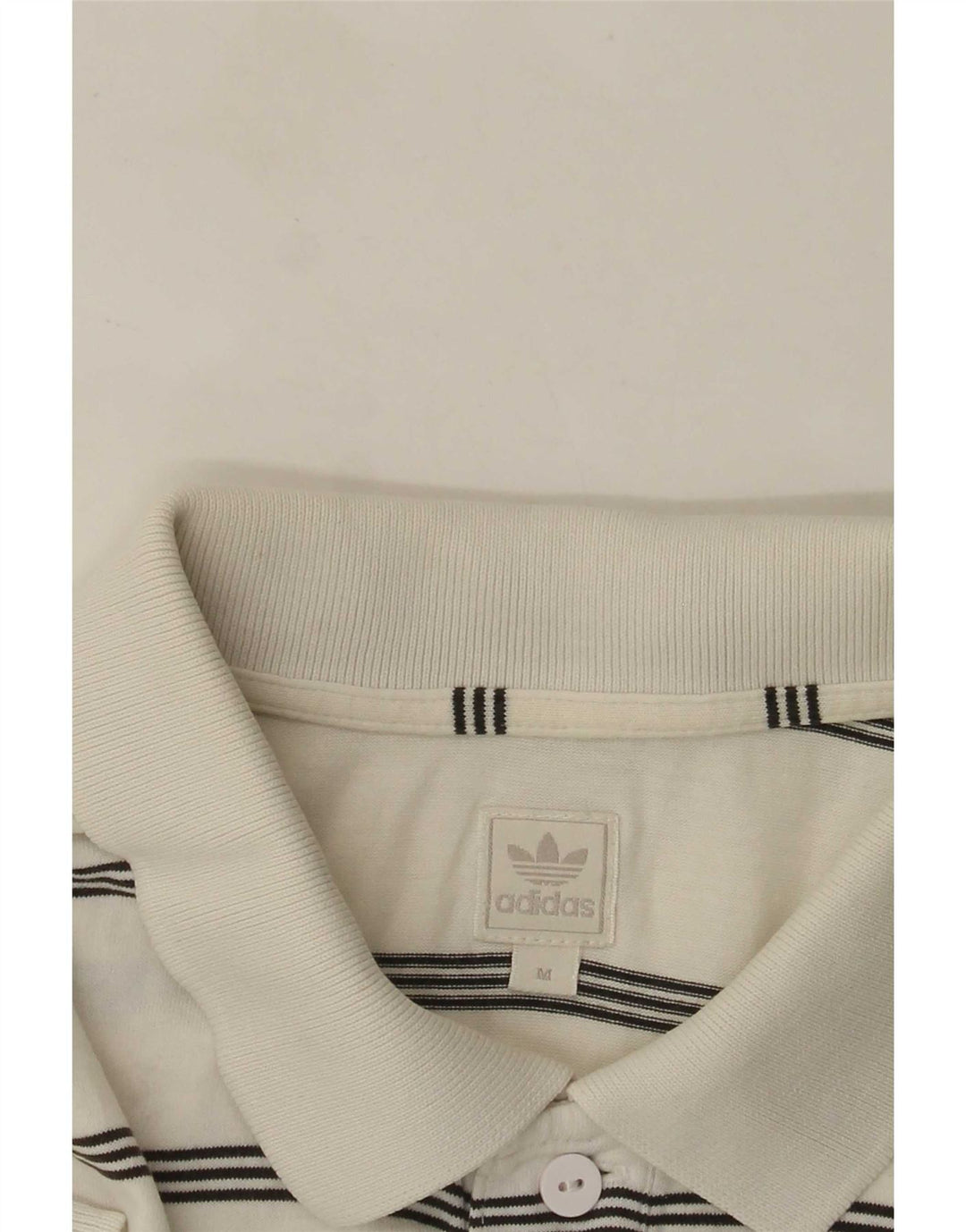 Męska koszulka polo Adidas w średnie białe paski