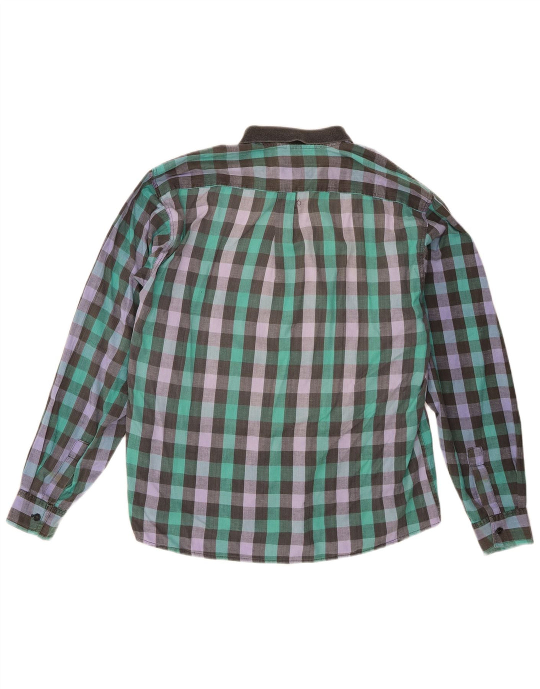 Koszula męska w stylu vintage XL, wielokolorowa bawełniana kratka