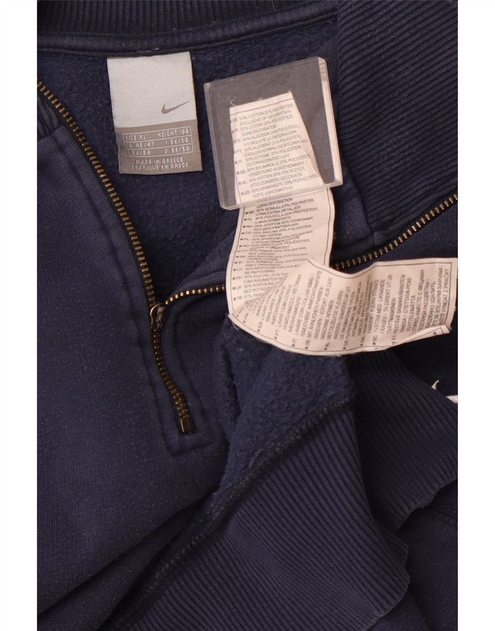Męski sweter NIKE z zamkiem błyskawicznym, UK 45/47 XL, granatowy, bawełniany