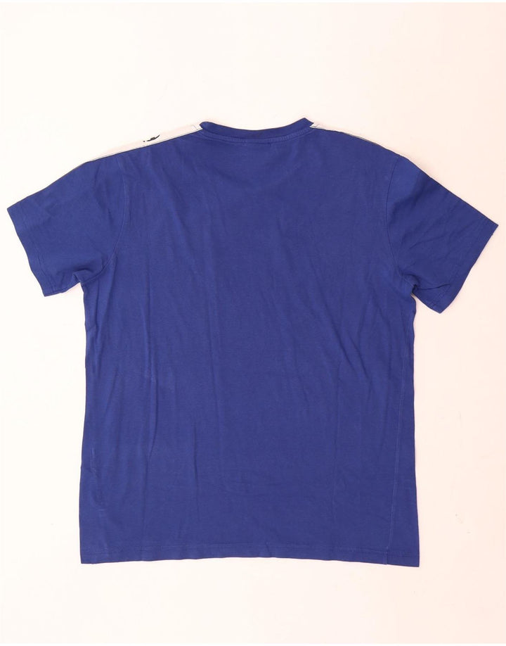 Męski T-shirt Champion z grafiką, średni niebieski, blok kolorów