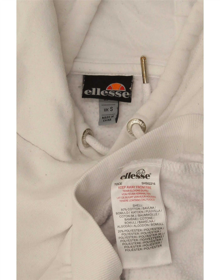 Męski sweter z kapturem Ellesse, mały, biały, bawełniany