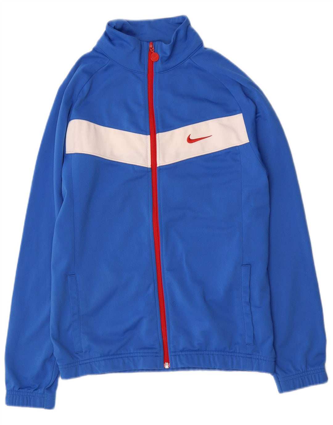 Chłopięca kurtka dresowa Nike 13-14 lat XL, niebieski, poliester z blokami kolorów
