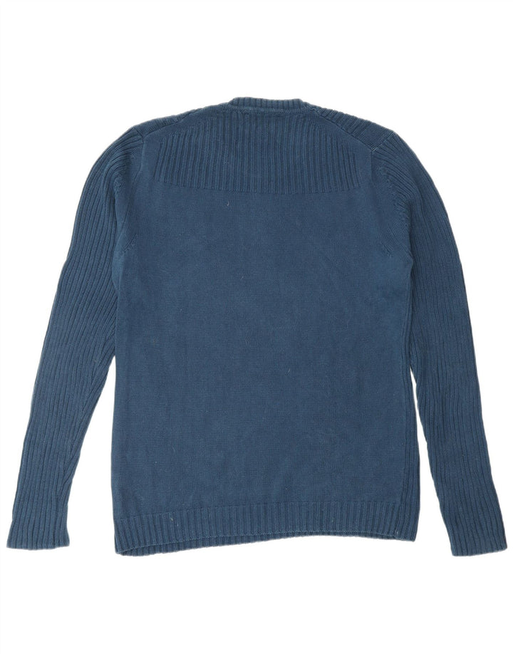 Męski sweter z okrągłym dekoltem CALVIN KLEIN JEANS, duży, niebieski