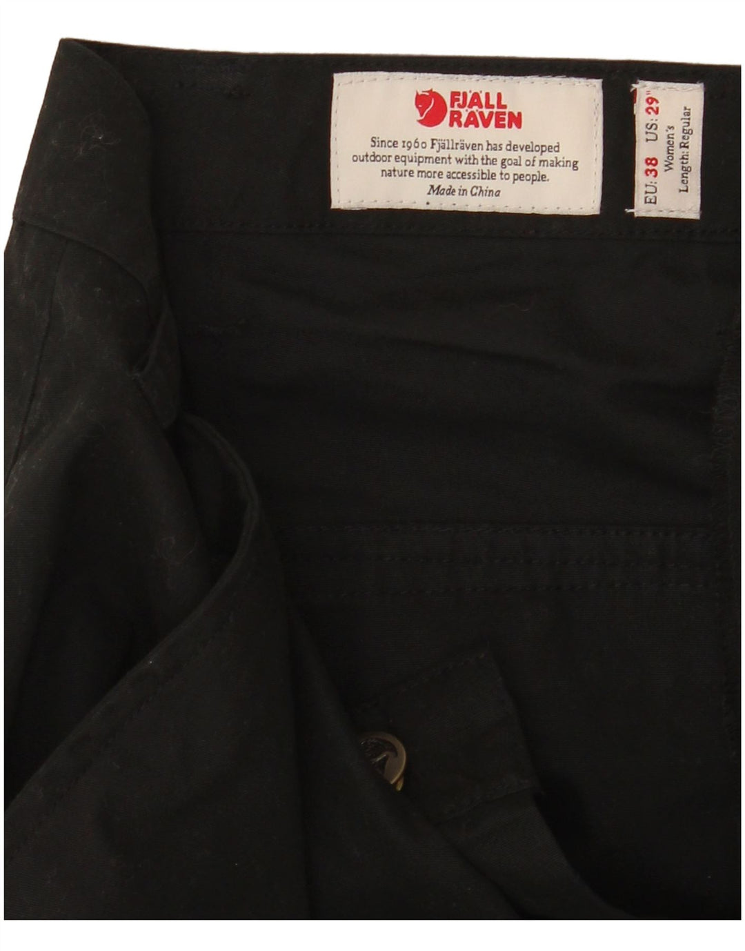 Damskie spodnie cargo Fjall Raven EU 38 Medium W29 L29 Czarne