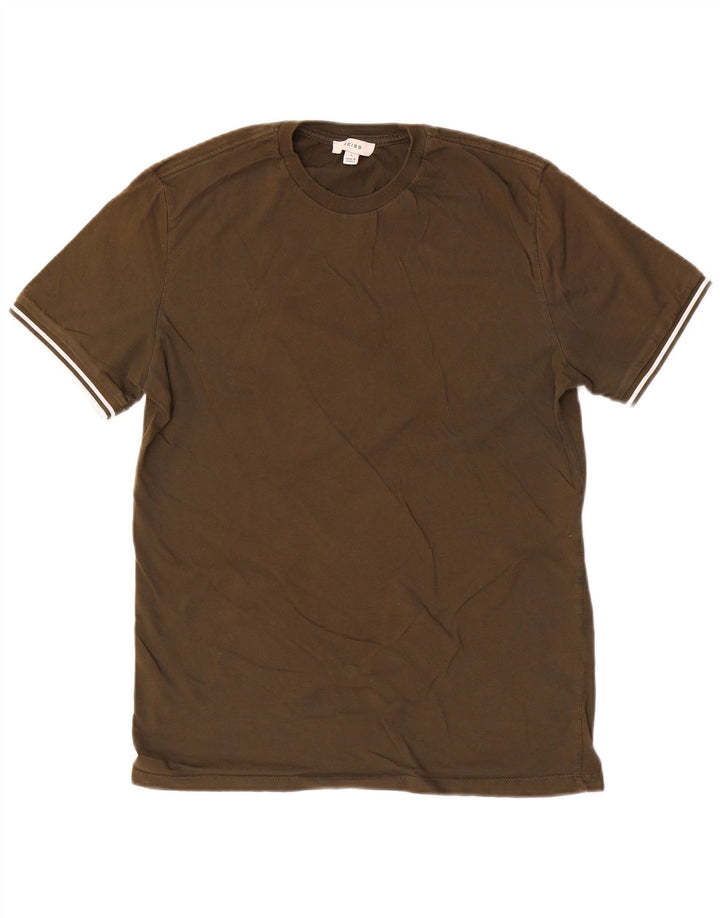 T-shirt męski REISS, mały, bawełniany khaki