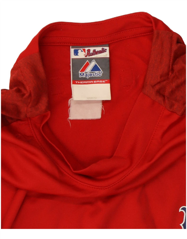 Koszulka męska Majestic Top, duża, czerwona, poliestrowa, sportowa