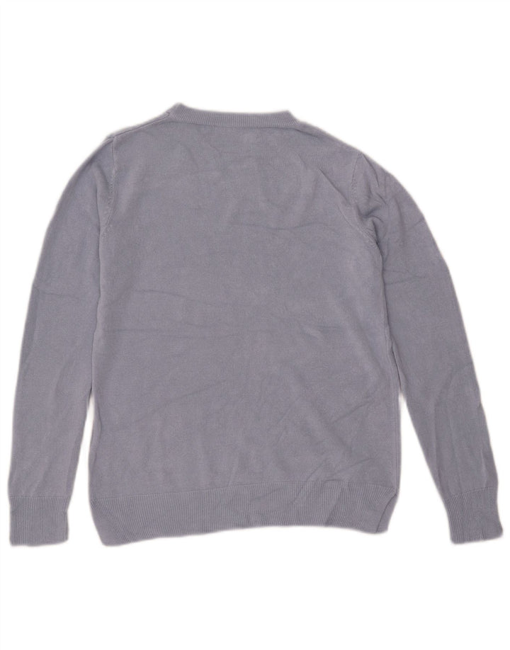 Marks & Spencer Damski sweter oversize z okrągłym dekoltem, UK 10, mały niebieski