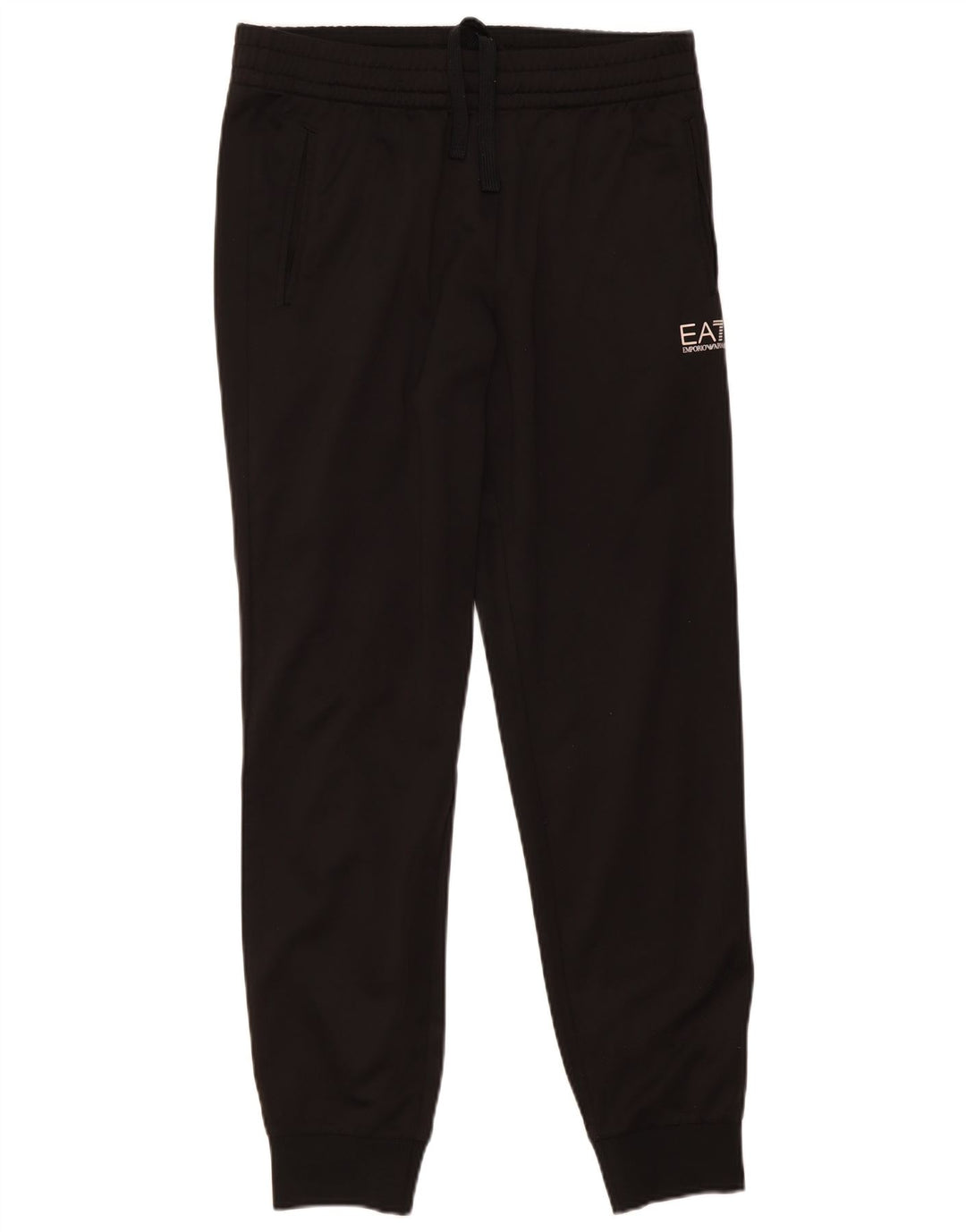Męskie spodnie dresowe Emporio Armani Joggery, duże, czarne, poliestrowe