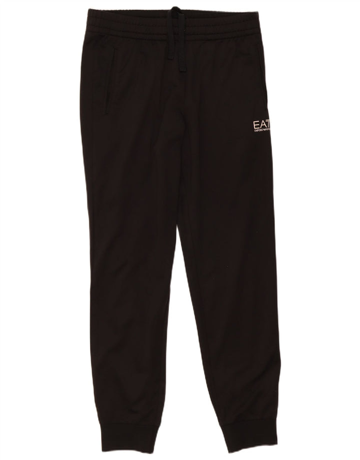 Męskie spodnie dresowe Emporio Armani Joggery, duże, czarne, poliestrowe