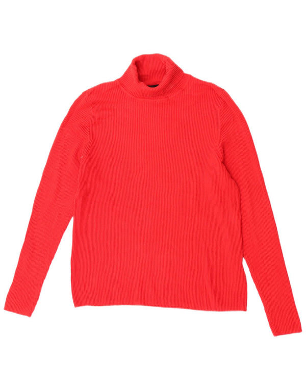 Marks & Spencer Damski sweter z golfem UK 18 XL, czerwona wiskoza