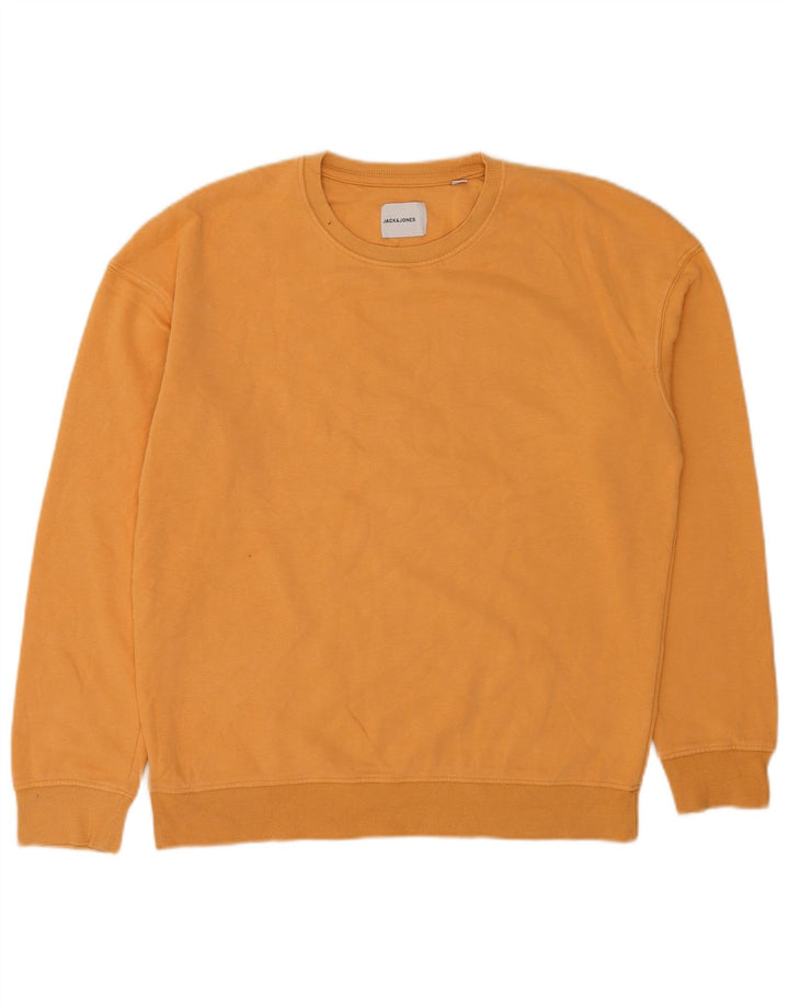 Męski sweter Jack & Jones, duży, pomarańczowy, bawełniany