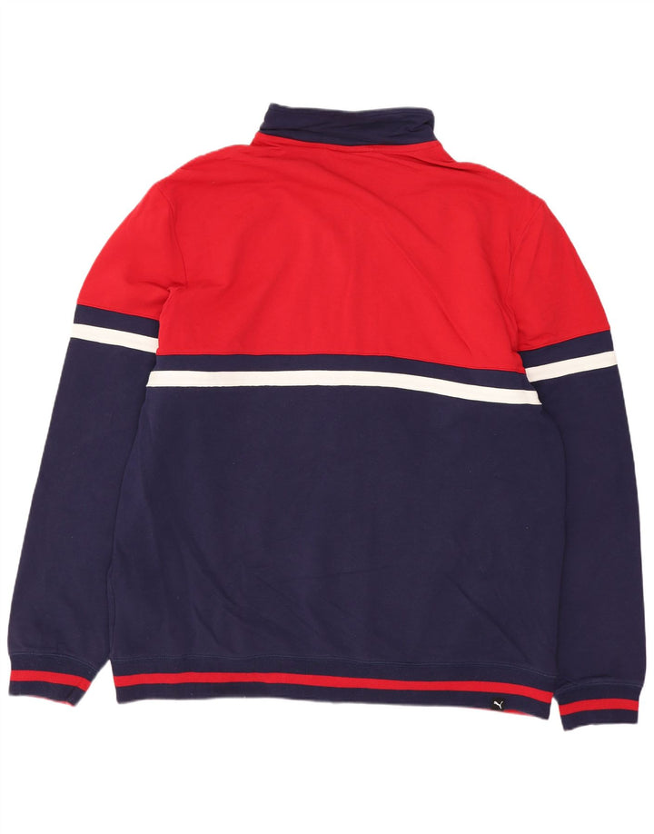 Męska bluza dresowa Puma XL, bawełniana, granatowa, z blokami kolorów