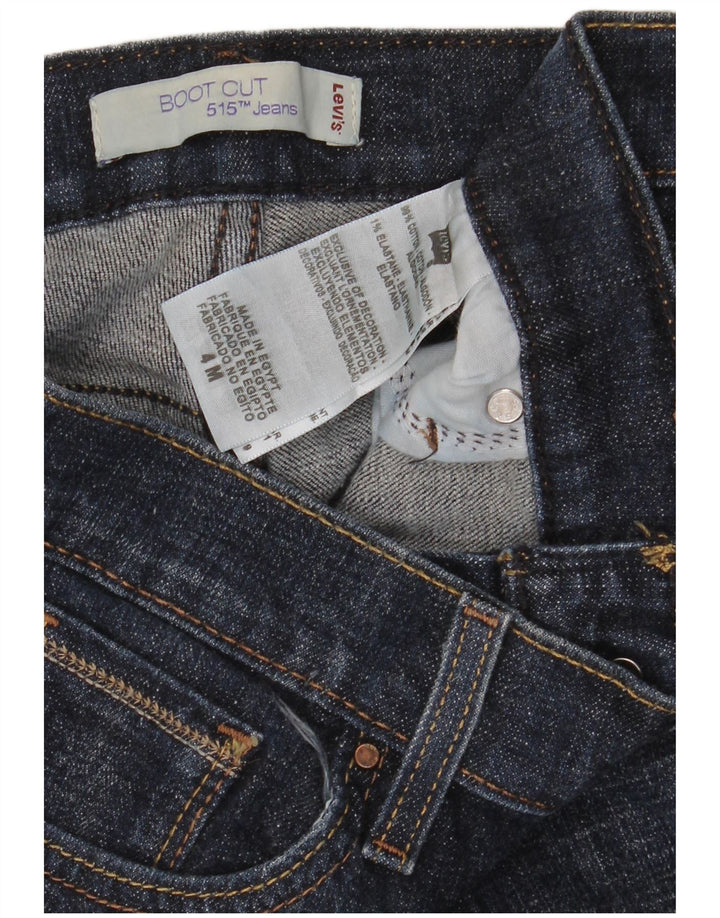 Damskie jeansy Levi's 515 Bootcut US 4 Small W28 L32 Granatowa bawełna