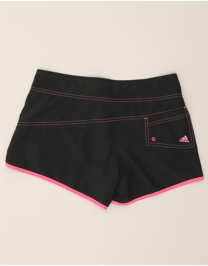 Damskie spodenki kąpielowe Adidas UK 8, małe, czarne, poliestrowe