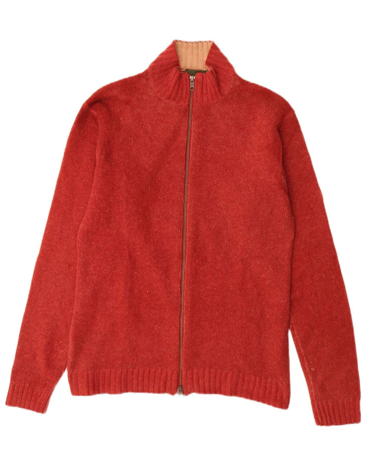 Sweter męski Timberland, mały, czerwony, z owczej wełny