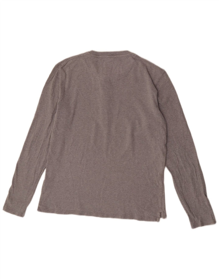 Jack Wills Męski top z długim rękawem, średnioszary, bawełniany