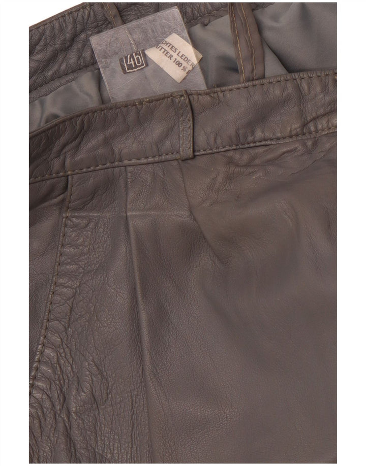 Damskie spodnie z wysokim stanem VINTAGE IT 46 Large W30 L31 Szara skóra