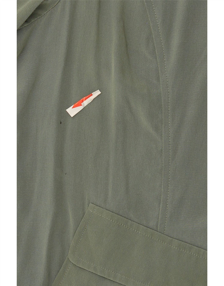 cherie Damska bluzka koszulowa IT 46, duża, zielona jedwabna