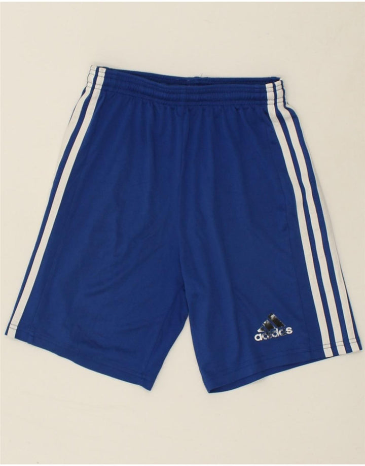 ADIDAS Boys Aeroready Sport Shorts 13-14 Years Blue Polyester Vintage Adidas and Second-Hand Adidas from Messina Hembry 