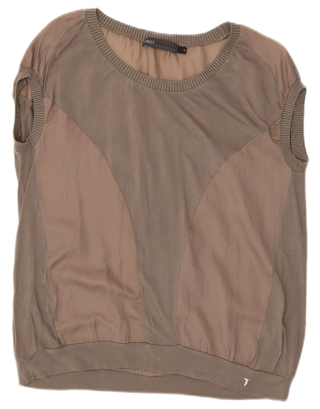 Damska koszulka Trussardi Jeans Top UK 10 Small Grey Colorblock