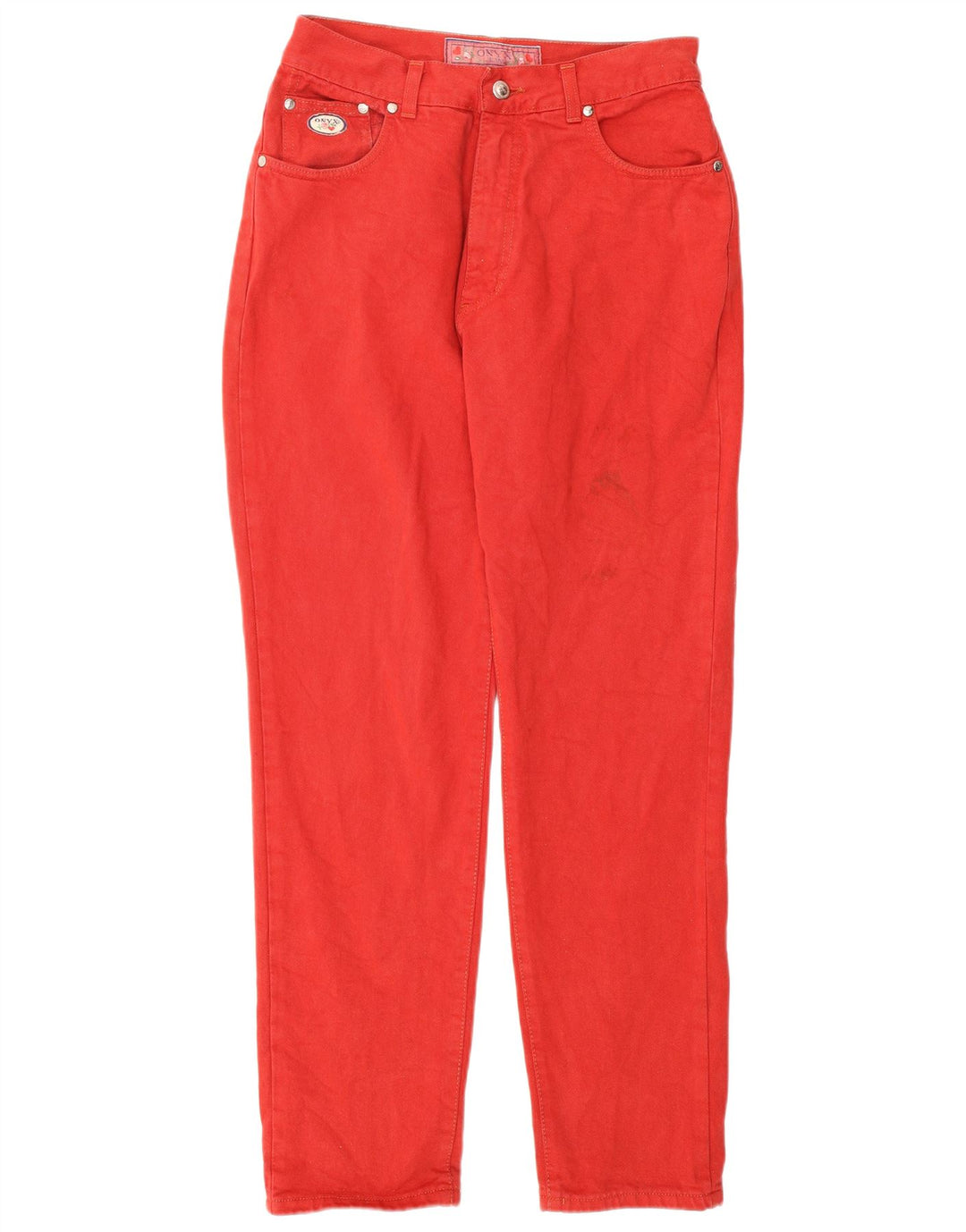 ONYX Mens High Waist Jeans W28 L30 Red