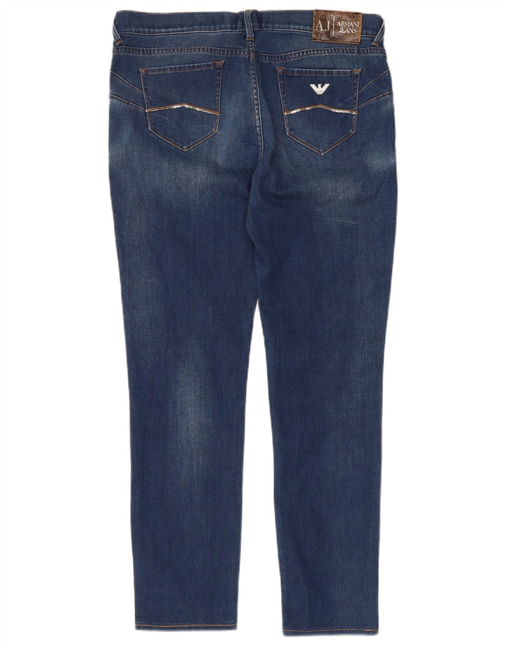 Damskie dżinsy Armani Slim W31 L27 Niebieskie bawełniane