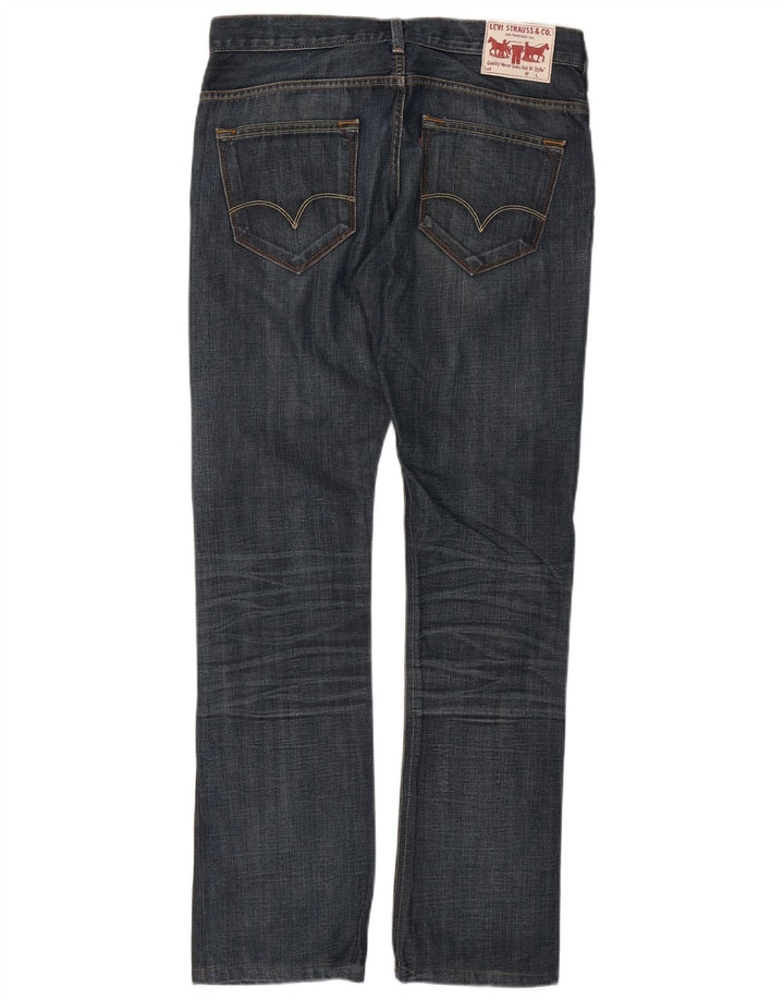 Męskie proste dżinsy Levi's W33 L34 Granatowa bawełna