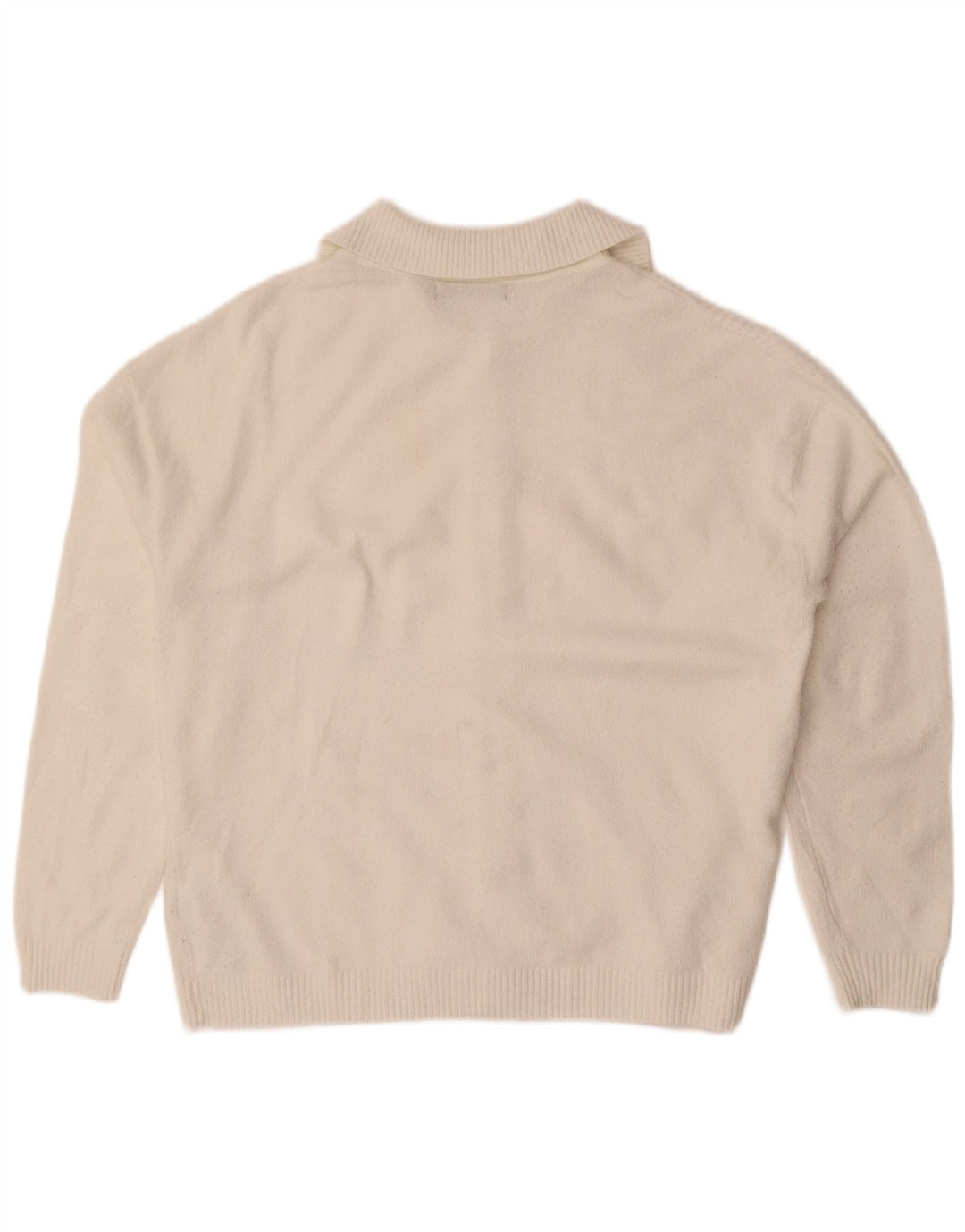 Sweter damski Marks & Spencer o luźnym kroju, UK 14, średni biały