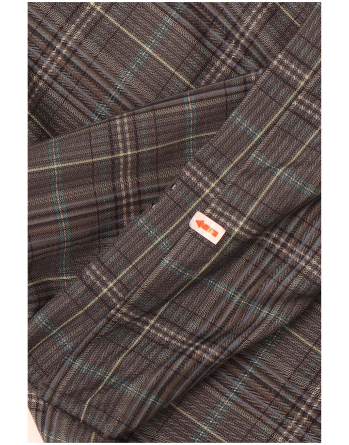 Męska marynarka zapinana na 2 guziki Gianluca Lorenzi IT 56 3XL Szara wełniana kratka